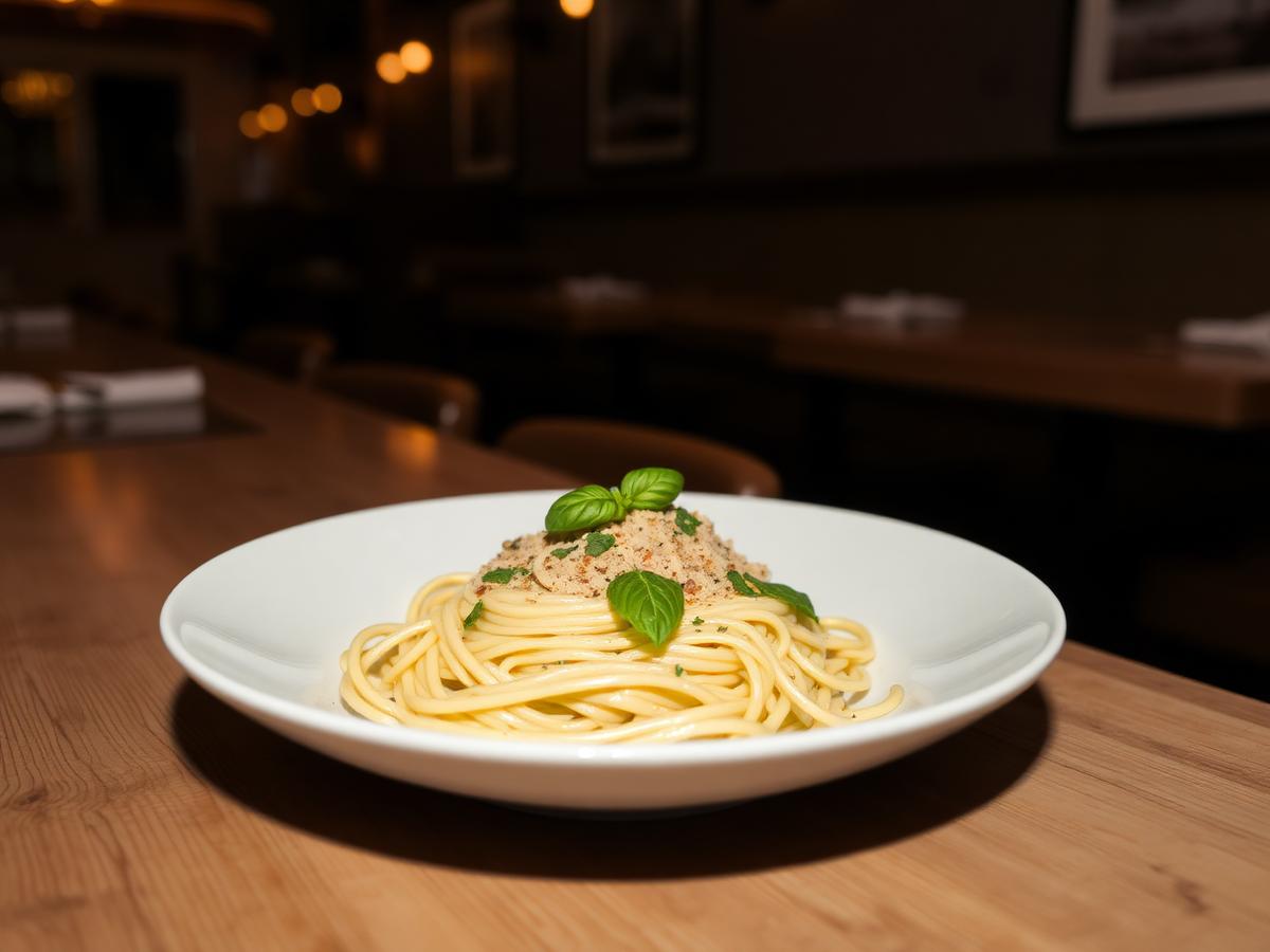 Handmade pasta dish